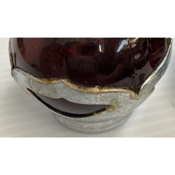 1930s Amethyst Cambridge Glass Insert Krome-Kraft Salt & Pepper Shakers AAA3278 - Picture 5 of 16